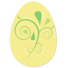 Yellow Scroll Work Easter Egg