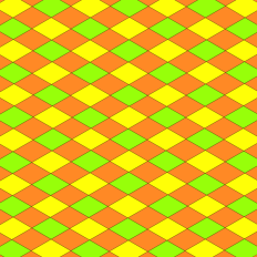 Yellow, green and orange diamond shapes printable pattern