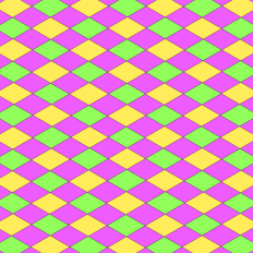 Purple, green and yellow diamond shapes printable pattern