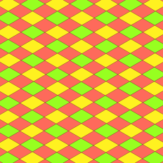 Red, green and yellow diamond shapes printable pattern
