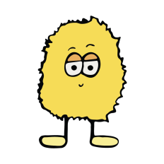 Cute Fluffy Monster | Yellow Lunchbox Monster
