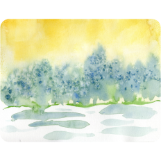 Watercolor Yellow Green Salt Pattern 