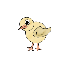 Yellow Spring Easter Chick Printable