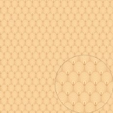 YELLOW UPWARDS SCALLOPS ELEGANT ART DECO GEOMETRIC