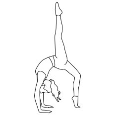 Yoga Girl Pose Outline