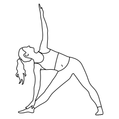 Yoga Girl Pose Outline