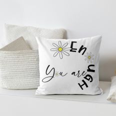 You are Enough DIY Daisy Cutting Design Pillow