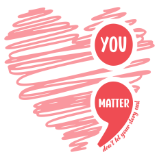 You Matter heart cut design