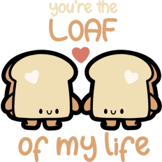 chibi toast couple funny love quote