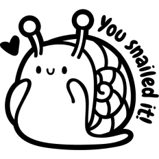 you snailed it! cute snail line art