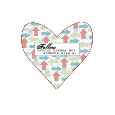 follow your dreams arrow heart print and cut