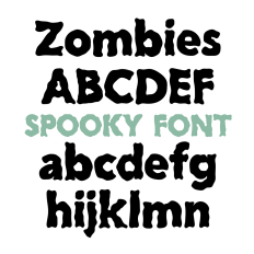 BFC Zombies Spooky Slimy Halloween Font