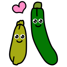 Cute Zucchini Couple