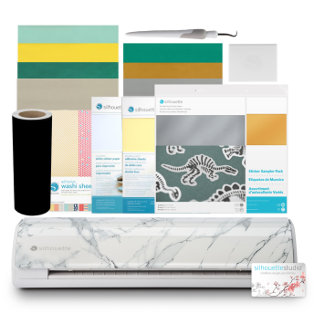 Silhouette Cameo 5-Bianco Carrara-Card Making Bundle