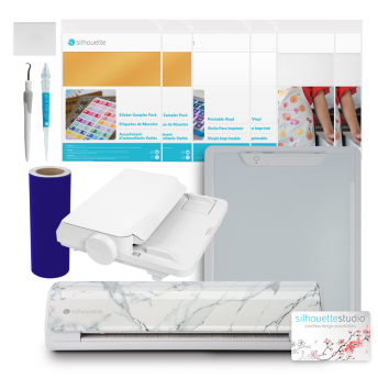 Silhouette Cameo 5-Bianco Carrara-Print and Cut Bundle