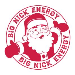 Big Nick Energy Santa Claus Funny|D-1237473