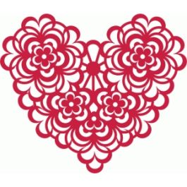 lace heart|60629|Regular Cut;Silhouette Design Store
