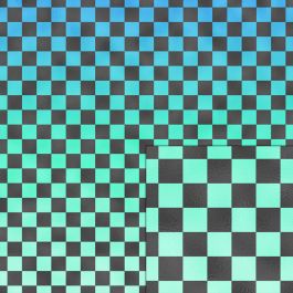 checker green blue pattern|D-380818