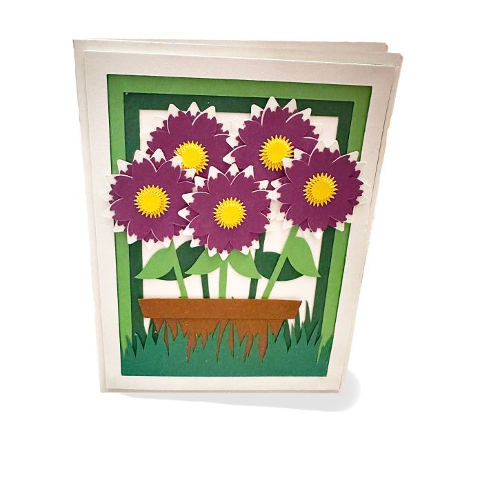 Flower Layered Birthday Cake | Greeting Card Flower Layered Birthday Cake | Greeting Card