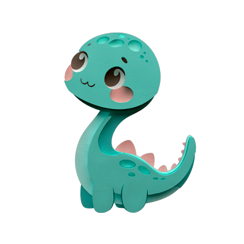 Cute Dinosaur Layered