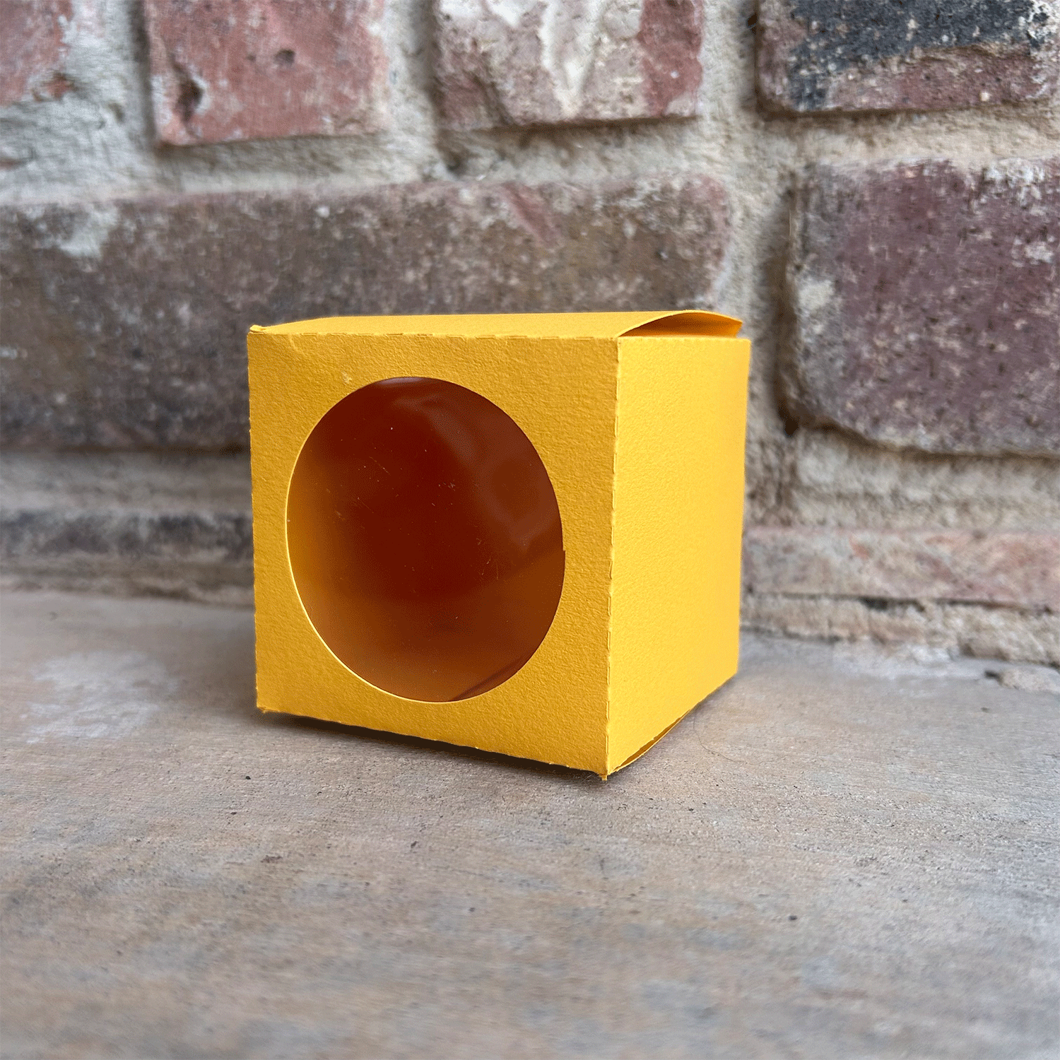 Square Gift Box with a Window