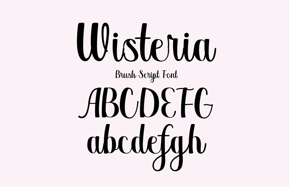Elegant example of a script font with decorative swashes