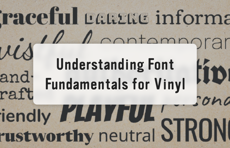 Guide to vinyl font fundamentals – clean lines, stroke thickness, and letter spacing for Silhouette cutting